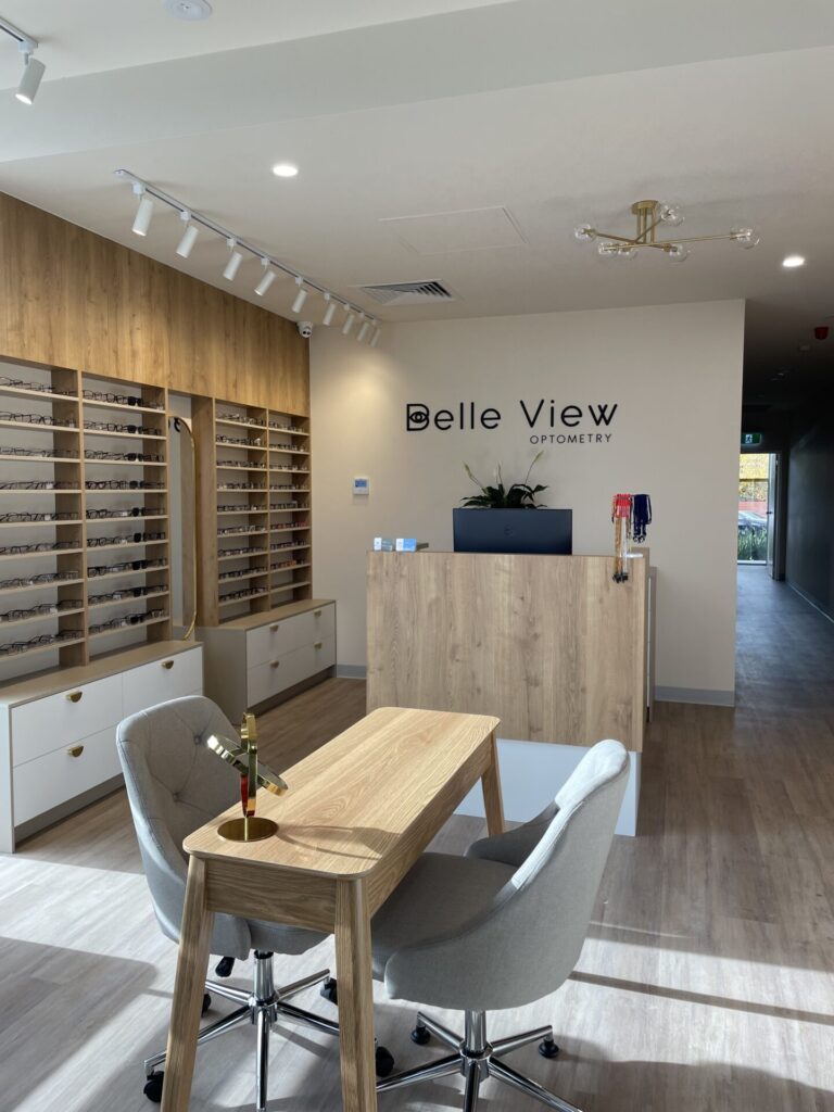 Belle View Optometry commercial retail fitout by Total Fitouts Adelaide Central